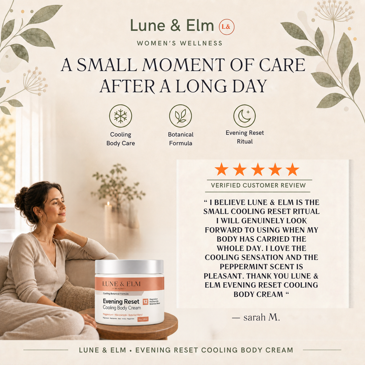 Lune & Elm Evening Reset Cooling Body Cream