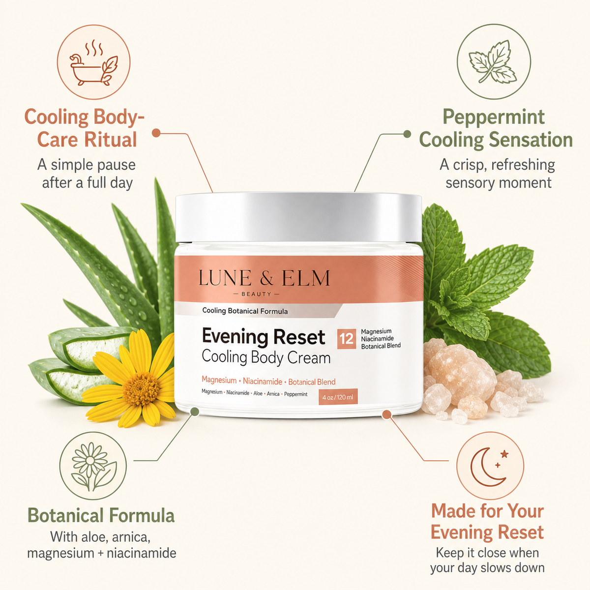 Lune & Elm Evening Reset Cooling Body Cream